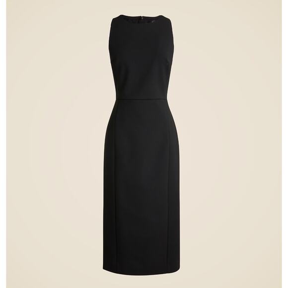 J.Crew Sheath Dress Four Season Stretch Minimalist Office Work Black US 22 NWT - Picture 4 of 13